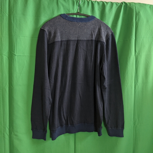 HUGO BOSS navy knit insert sweatshirt - Picture 7 of 11